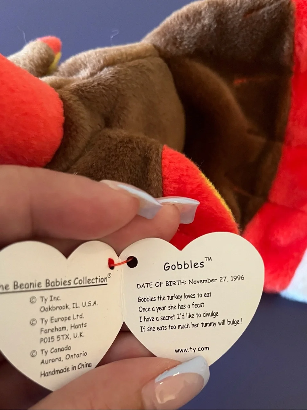 Gobbles the Turkey Beanie Baby